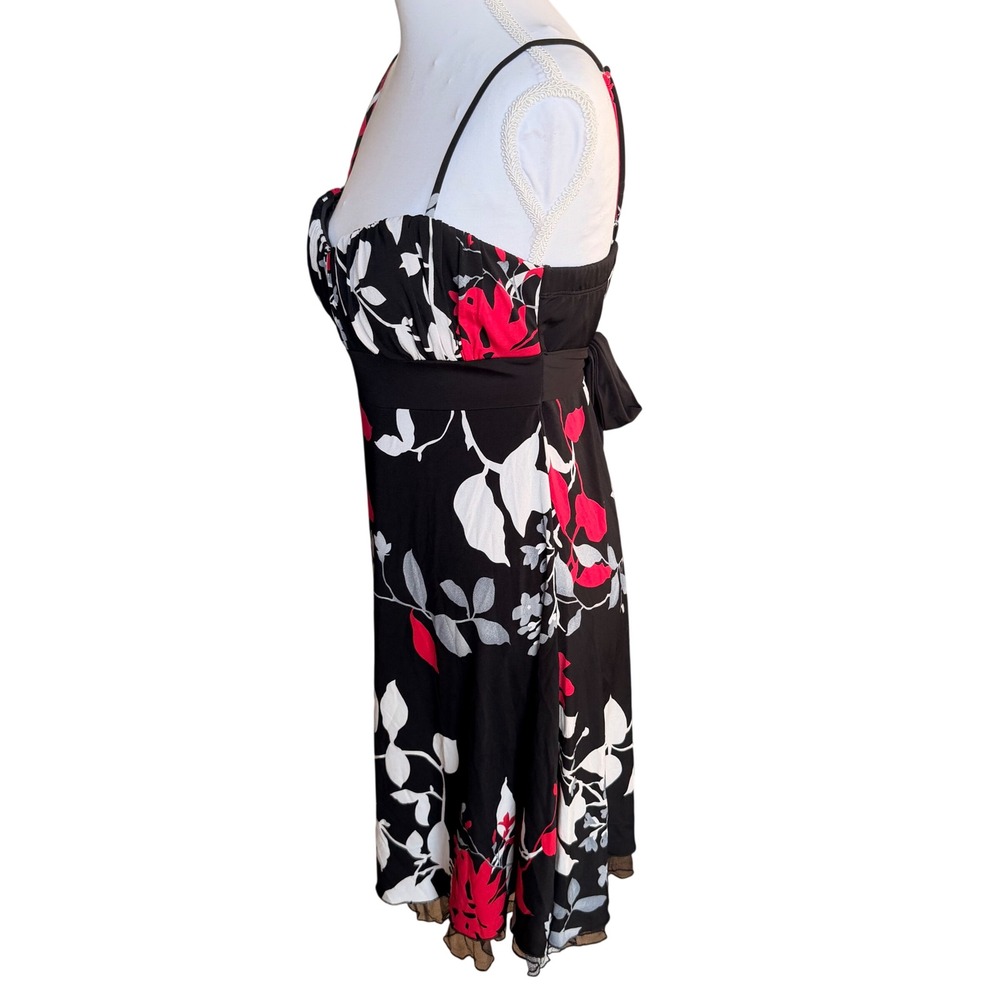 Speechless Floral Empire Waist Sun Dress Black Red White M59051UN6 Medium NWT - Picture 4 of 8
